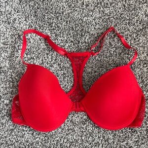 Red Racerback Bra 38C